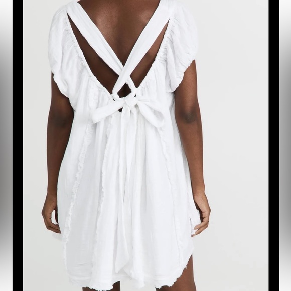 FREE PEOPLE ANGELE WHITE  TUNIC MEDIUM - Picture 2 of 9